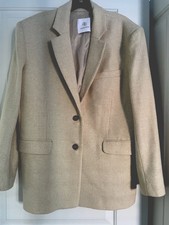 ANINE BING -Oversized Herringbone ivory /tan Blazer /size M