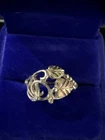 Vintage Coleman Co Sterling Silver W/12K Black Hills Gold Leaves Sz 11 & 2.62g