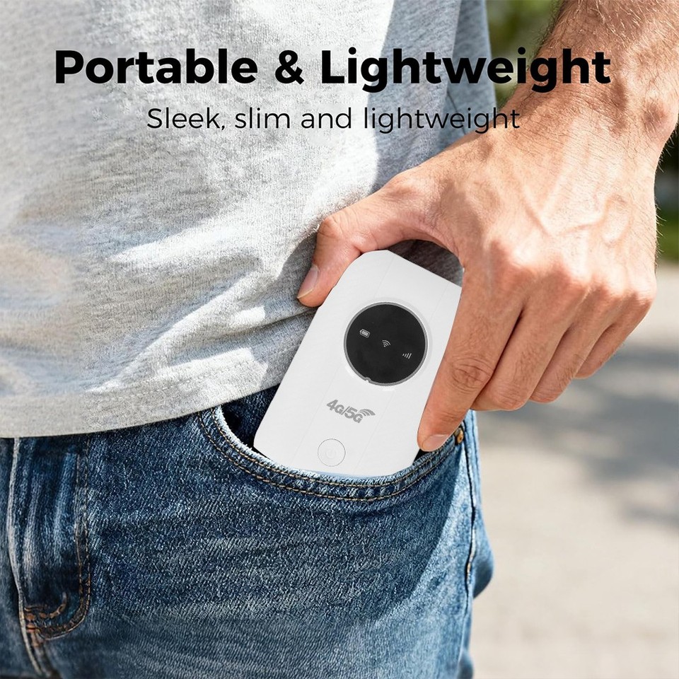 5G LTE Wireless WiFi Router Mobile Broadband Unlocked Portable LED ...