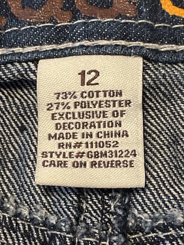 Vintage •Mudd• Denim Jean Skirt Y2K Size 12 Juniors Embroidery ~Brand New~..#038 - Picture 7 of 13