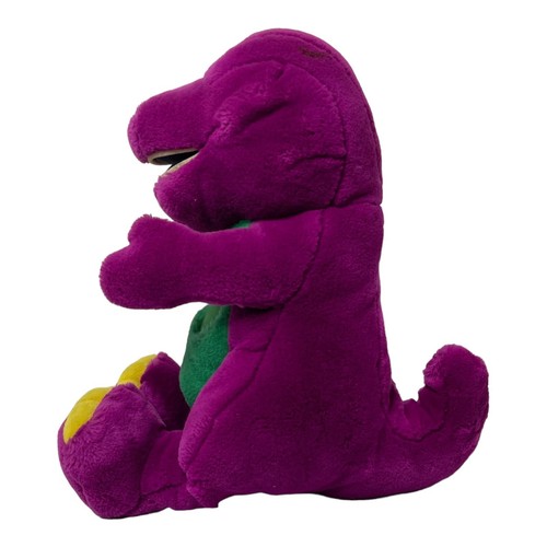 Vintage 90s Playskool Talking Barney Purple Dinosaur Plush Sings I Love You - Picture 4 of 11