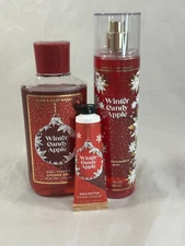 Bath And Body Work Winter Candy Apple Mist, Hand Cream, and Shower Gel