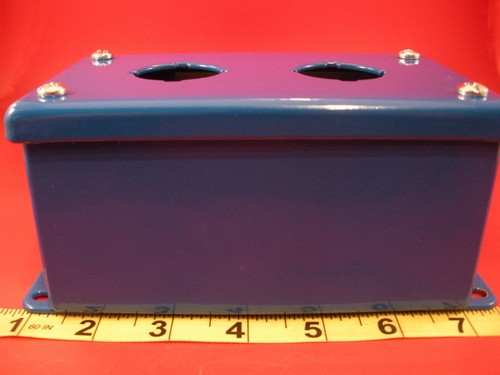 Hoffman L7280 E2PB Special Enclosure L7280E2PB Blue Steel Pushbutton Nib New - Picture 3 of 5
