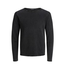 Jack  Jones Mens Jumper Eleo Knit Crew Neck 100 Cotton Acid Washed Top