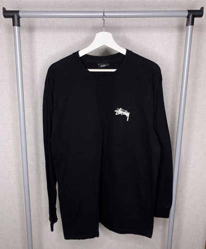 Stussy Big Logo Classic Long Sleeve T-Shirt Tee Gr. L schwarz
