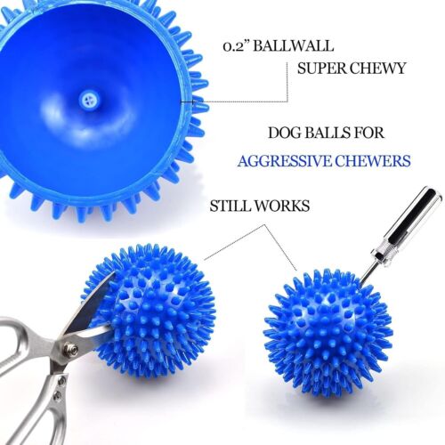 Squeaky 4.5" Spikey Dog Balls - Tough Toy for Large Aggressive Chewers, 2-Pack - Picture 5 of 9