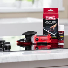 Weiman Glass Stove Top Complete Cleaning Kit Cleaner Scrubber & Scraper Included