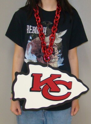 Kansas City Chiefs BIG LOGO 3D Fan Chain Foam Necklace