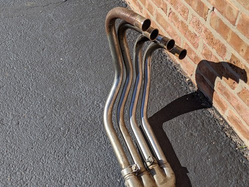 1976 Honda CB400F Super Sport F2 OEM Exhaust Headers Muffler Set - Picture 3 of 12