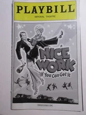 Nice Work If You Can Get Playbill 2012 Imperial Theatre Matthew Broderick