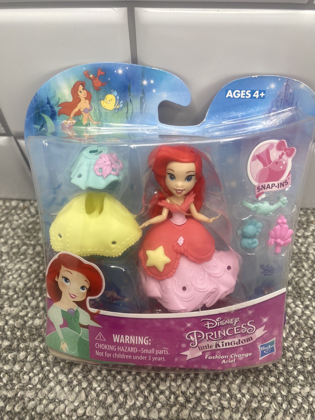 Disney Princess Little Kingdom Fashion Change Ariel New In Package Small Doll H4