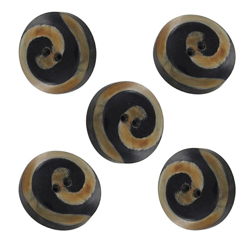 Bovine Horn Piper Heritage Hand Crafted - 5 Piece Button Set - Crafting & Sewing - Image 4 of 4