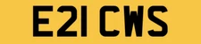 ERICS NUMBER PLATE ERIC WS PRIVATE REGISTRATION E21 CWS CHERISHED REG