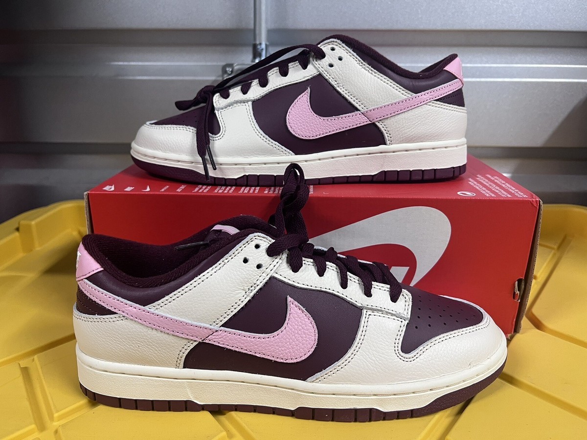 Nike Dunk Low Premium Valentines Day Shoes Pink Maroon Ivory  display picture 3