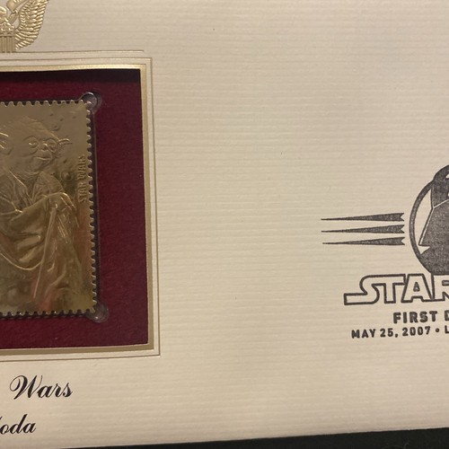 2007 Star Wars Gold Plated FDC First Day Cover - Yoda Disney - Picture 6 of 13