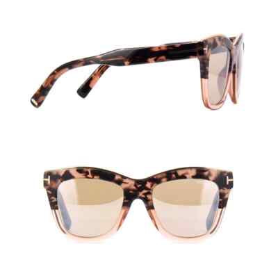 Tom Ford Julie TF685 56G Pink Tortoise Square Plastic Sunglasses Frame 52-20-140