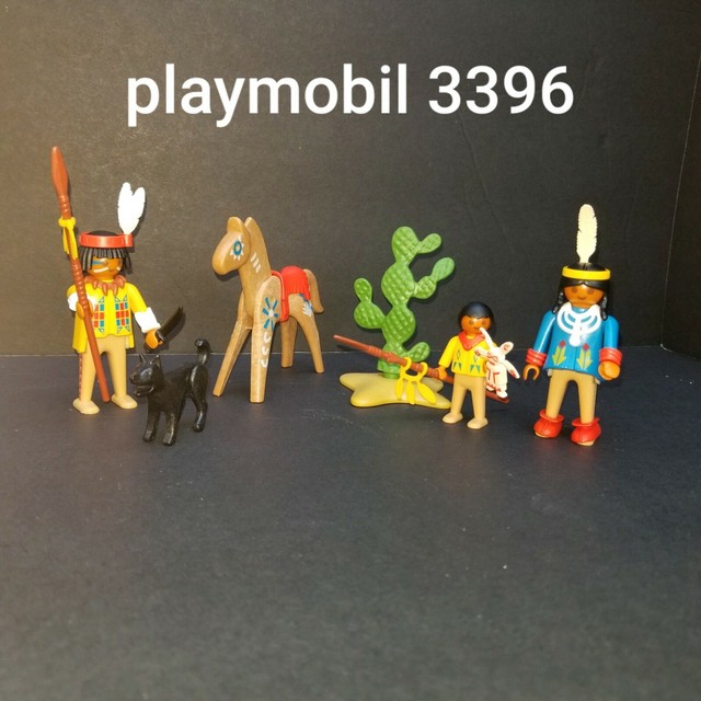 Playmobil 3396 Western Indian Family EUC eBay
