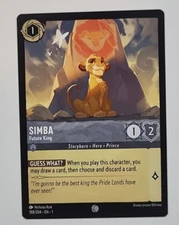 DISNEY LORCANA FIRST CHAPTER #188/204 SIMBA, FUTURE KING COMMON
