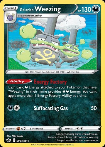 Pokemon Galarian Weezing (96/238) Chilling Reign LP
