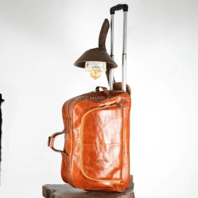 Elegante Maleta de Viaje de Cuero Genuino - Estilo Clásico y Durabilidad - Imagen 1 de 4