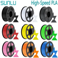 SUNLU 1KG High Speed PLA 3D Printer Filament 1.75mm 30-600mm/s Print Range Lot