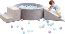 Soft Foam Ball Pit with Climbing Blocks for Active Play - Indoor/Outdoor Fun