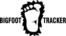 BIGFOOT TRACKER -  Black Vinyl Decal Sticker Sasquatch Squatchin Finding Bigfoot