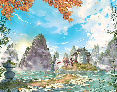 Anime christian benavides digital art artwork Play Gaming Mat Desk