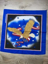 Vintage American Eagle Bandana Made in USA RN 16463 23 X 20 Inches
