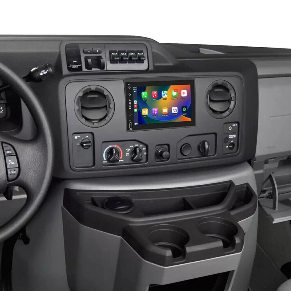 CarPlay For 2009-2014 Ford E250 E350 Super Duty Radio Bluetooth GPS Stereo W/Cam - Image 3 of 4