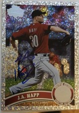 JA Happ Autographed 2011 Topps Diamond Anniversary #499