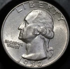 1950 Washington Quarter Ch. BU