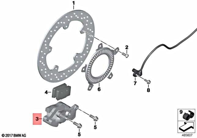 Genuine BMW K60 0E33 BRAKE CALIPER PADS REAR 34218388041 | eBay 