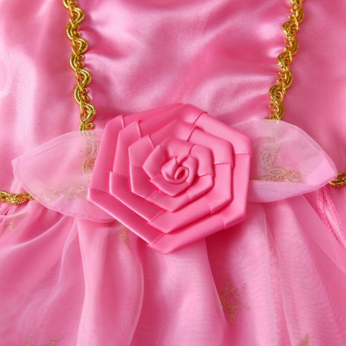 Girls Kids Sleeping Beauty Aurora Fancy Dress Princess Party Costume Outfit Prom - Picture 7 of 12