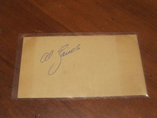 Al Zarilla Autograph Index card Post Card 