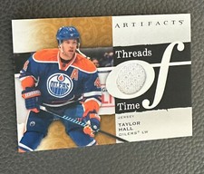 2021-22 UD Artifacts Threads of Time Relic #TT-TH Taylor Hall - Edmonton Oilers