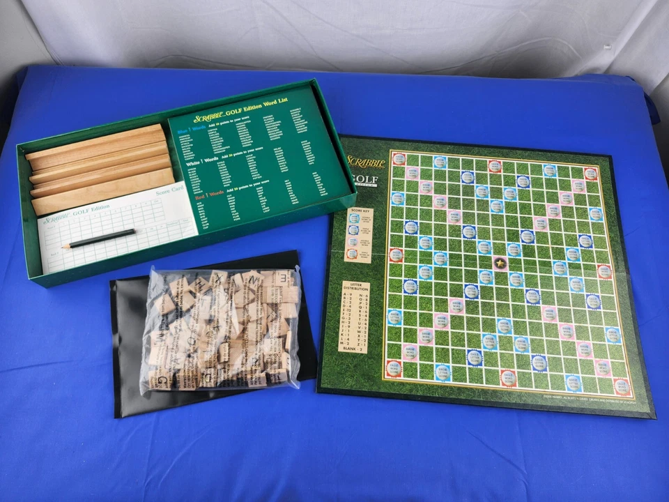 Scrabble Golf Edition Crossword Game USAopoly 2000 Sealed Tiles - Image 2 of 4