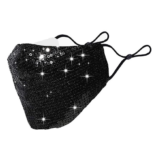 Cubierta de máscara facial reacondicionable con brillo de cristal brillante con diamantes de imitación brillantes adornados en 3D - Imagen 19 de 60