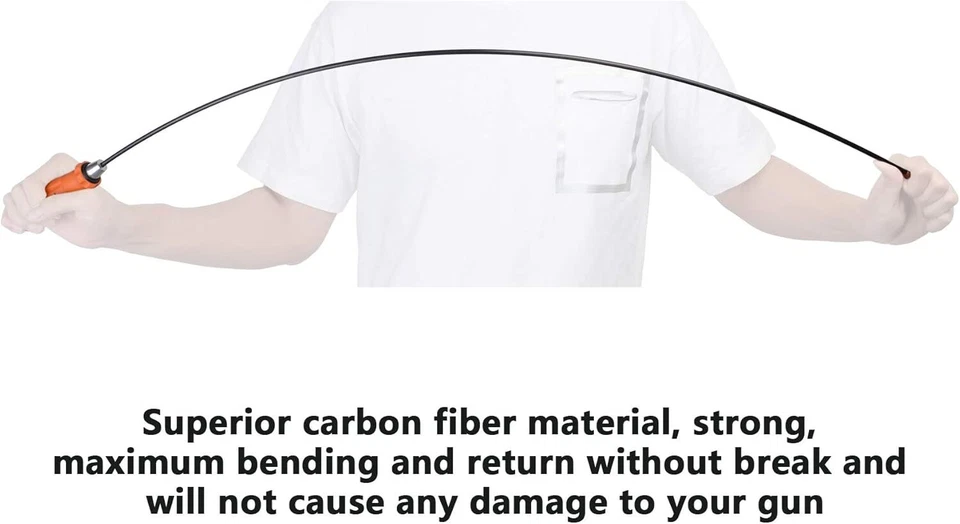 Varilla de limpieza de pistola 1 pieza fibra de carbono 36 pulgadas, varilla de limpieza de rifle de pistola Foto 4 de 4