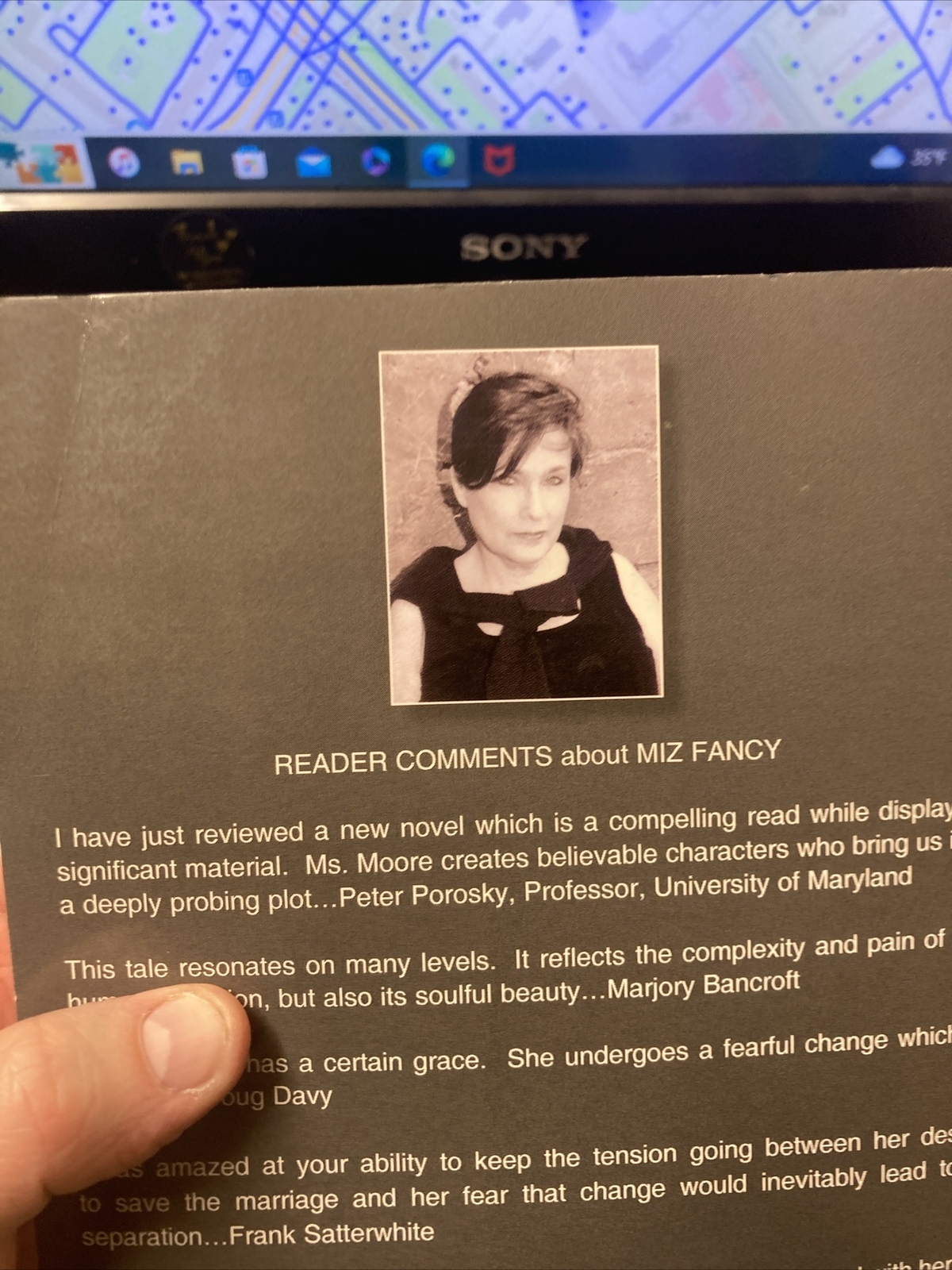 USED ARC Copy of MIZ FANCY By Bonnie Moore. Inscribed to Colleen by Author. DEAL