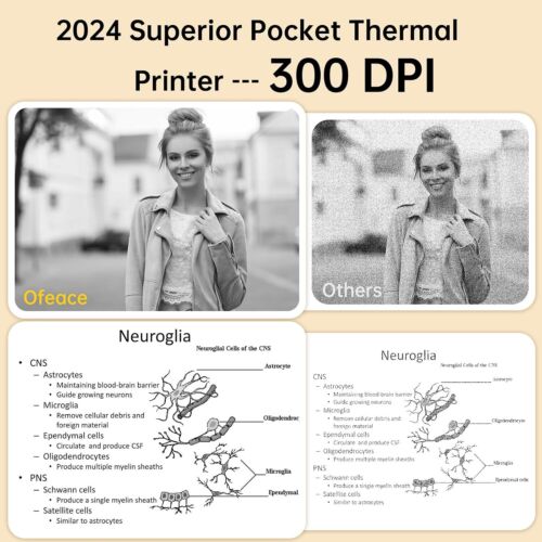 Mini Sticker Printer Maker Machine with Paper, 300DPI Thermal White - Picture 2 of 8