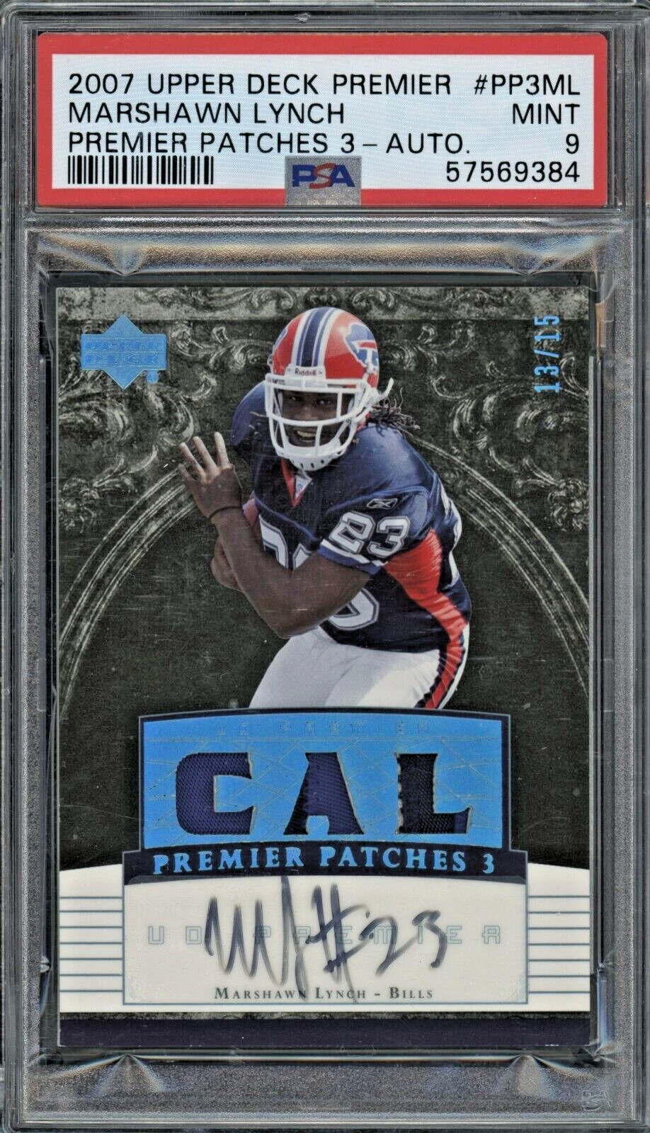 Marshawn Lynch Upper Deck Premier Premier Patches 3 #PP3ML Autograph