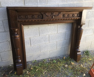 Victorian Carved Walnut Fireplace Mantel Ebay