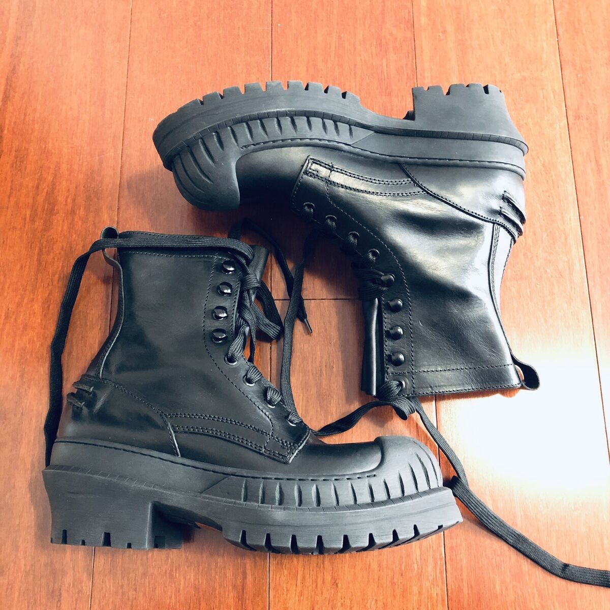 Final Price Acne studios Bryant lug sole leather combat Final Price Acne studios Bryant lug sole leather combat