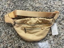 NWT Yellow Fanny Pack with two Zipper Compartments  Adjustable Strap  Buckle
