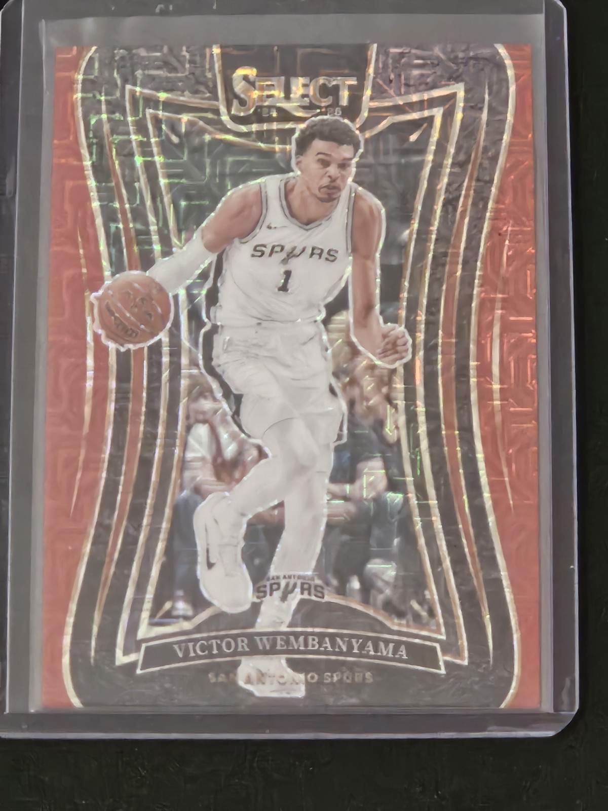 Victor Wembanyama 2024-25 Panini Select  Mezzanine Level Red Mojo Prizm /20 