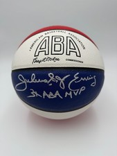 JULIUS DR. J ERVING SIGNED/AUTOGRAPHED ABA BASKETBALL 76ERS 3X ABA MVP - BAS