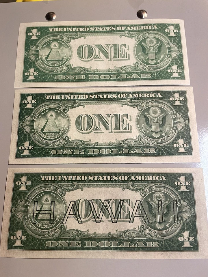 1935A & 1935 $1 Dollar Bills Silver Certificate ((GEM)) ((CRISP)) ((HAWAII NOTE) - Image 2 of 4