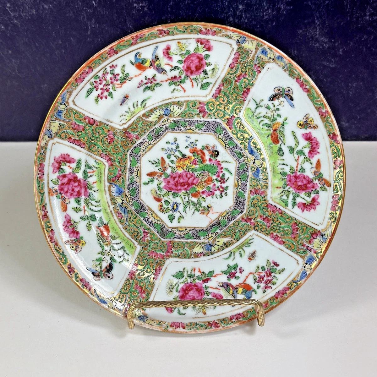 アンティーク　チャイナ　ローズメダリオン ２枚　Chinese Rose アンティーク チャイナ ローズメダリオン 2枚 Chinese Rose 【公式通販】