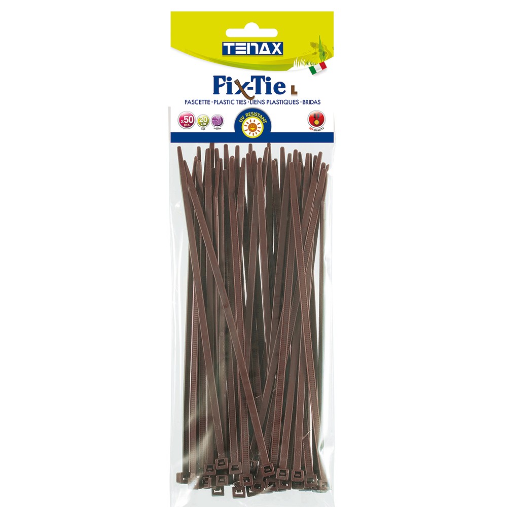 20 FASCETTE UNIVERSALI 20CM MARRONE TENAX GIARDINO